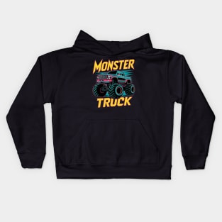 Monster Truck Lover Fan Kids Hoodie